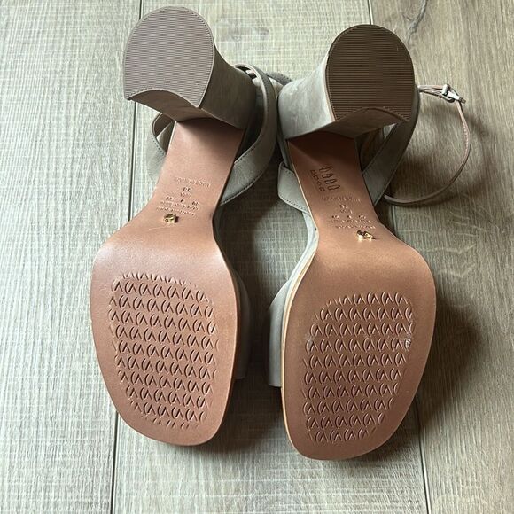 New ANTHROPOLOGIE x Vicenza Strappy Platform Heels Color Taupe US 9 - Picture 8 of 9